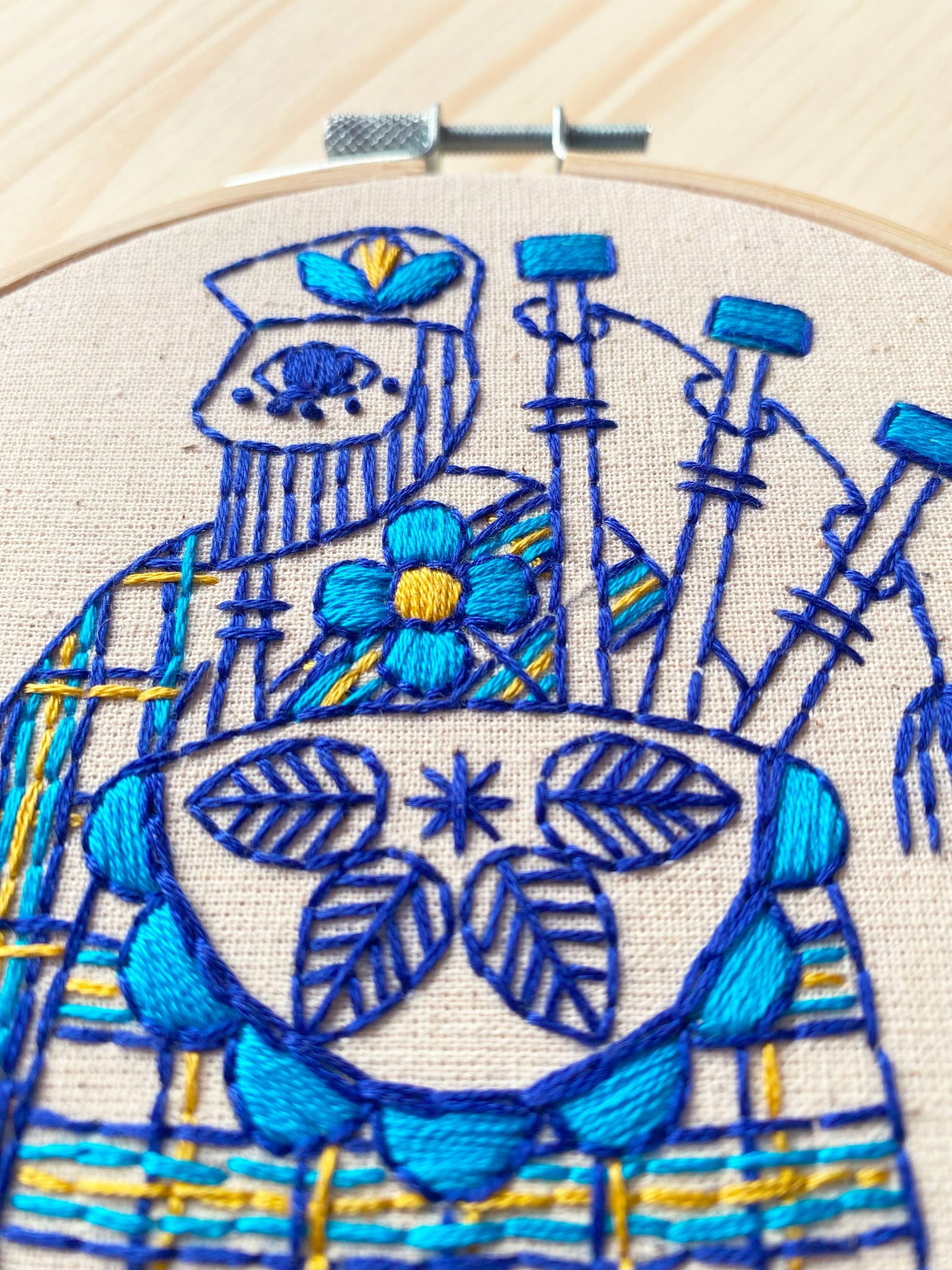 Bagpiper Piping Complete Embroidery Kit