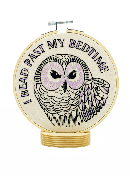 I read past my bedtime v.2 Complete Embroidery Kit
