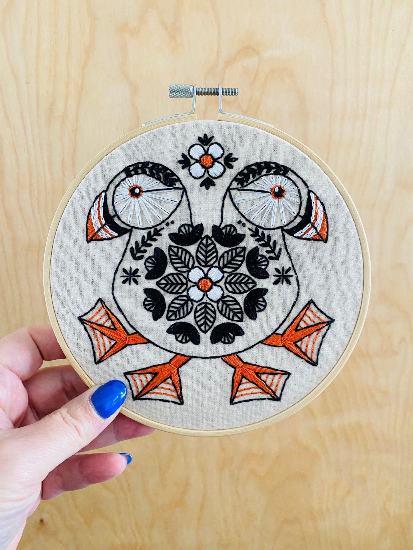 NEW! Puffin Complete Embroidery Kit