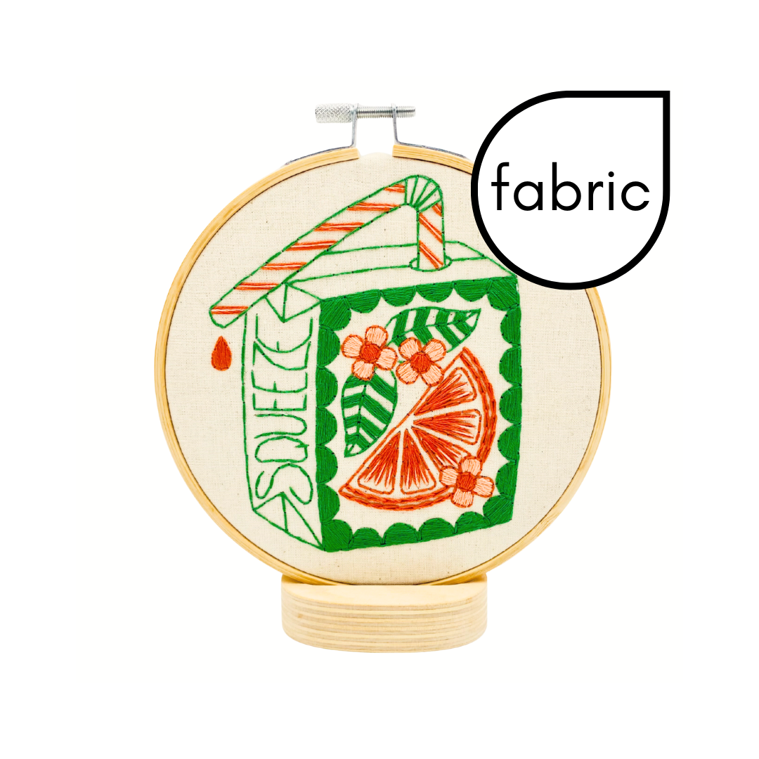 Pre-Printed Fabric: Orange Juice Box