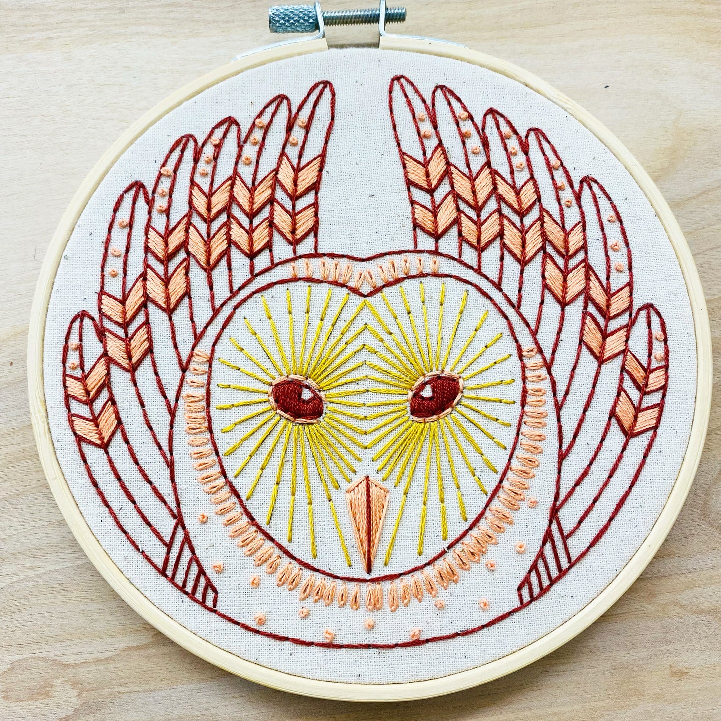 Barn Owl Complete Embroidery Kit