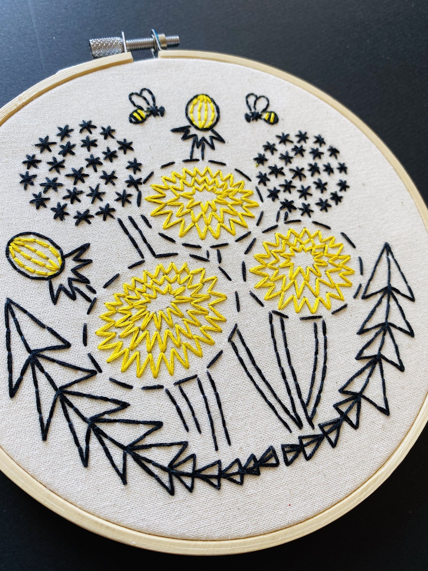 Dandelion Complete  Embroidery Kit