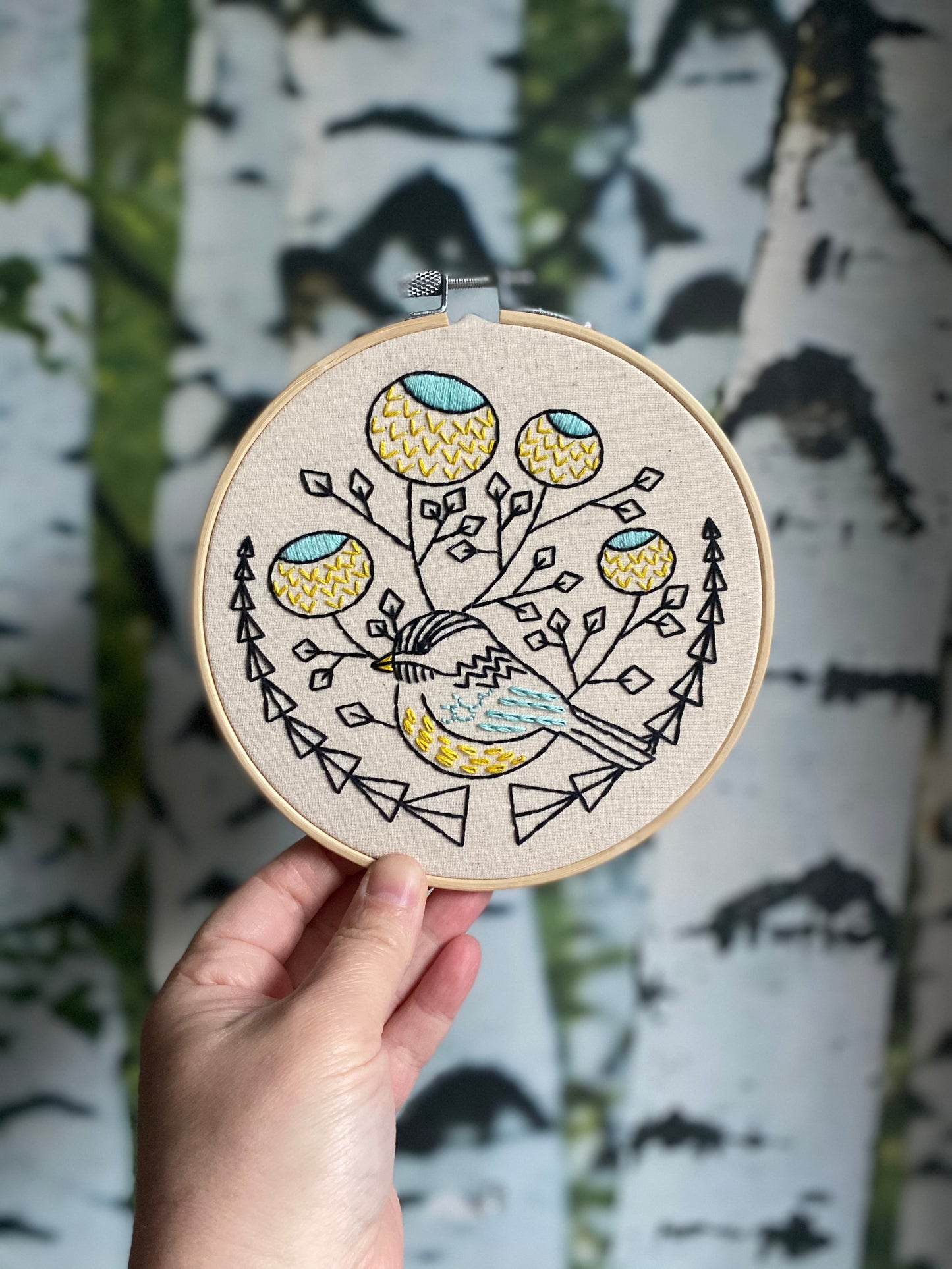 Pre-Printed Fabric: Chickadee