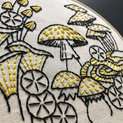Pre-Printed Fabric: Mushrooms