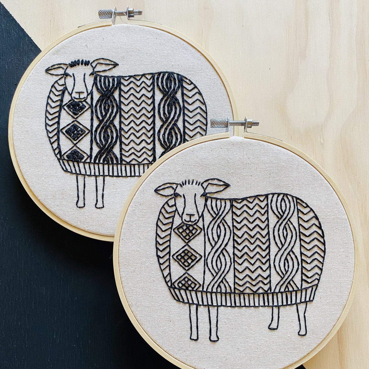 Sweater Weather Sheep Complete Embroidery Kit