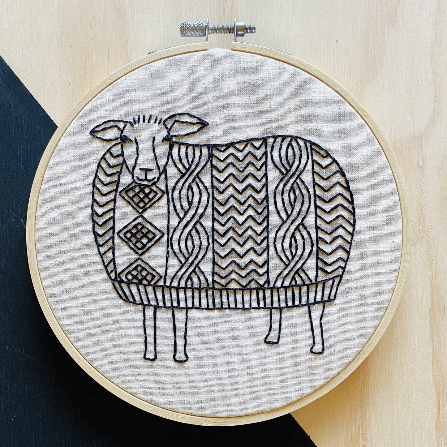 Sweater Weather Sheep Complete Embroidery Kit