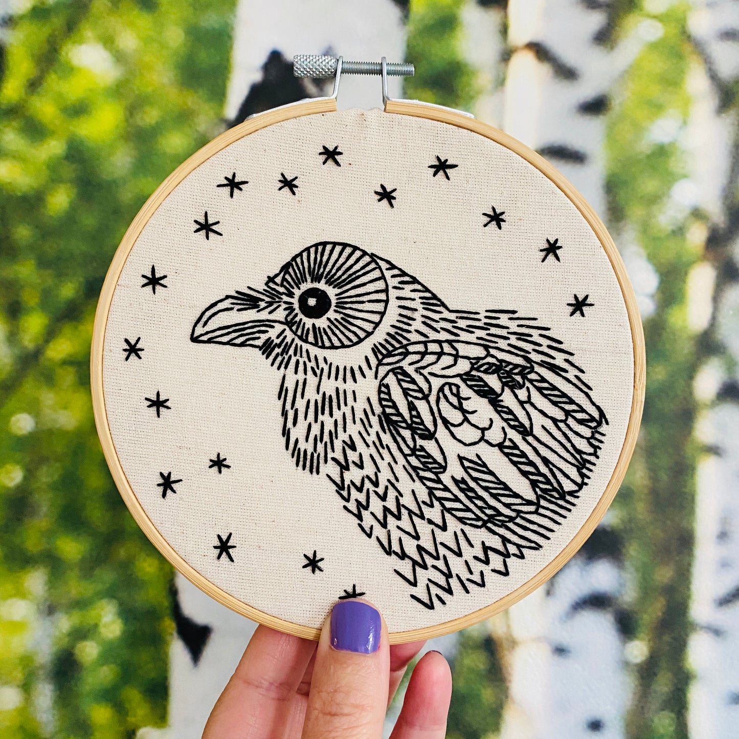 Pre-Printed Fabric Raven - Nevermore