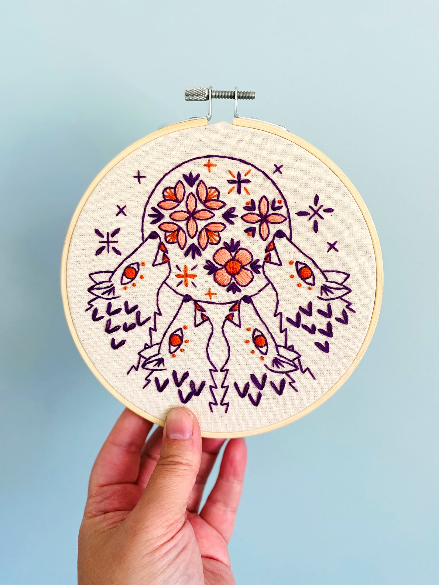 Pre-Printed Fabric: Folk Wolves