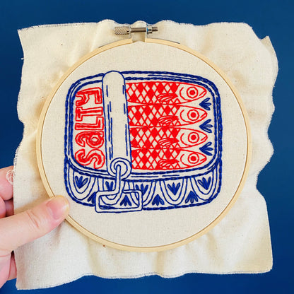 Sardines Complete Embroidery Kit