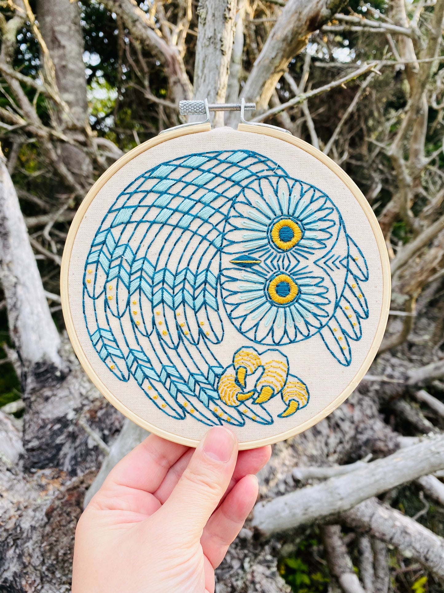 Pre-Printed Fabric: Saw Whet Owl