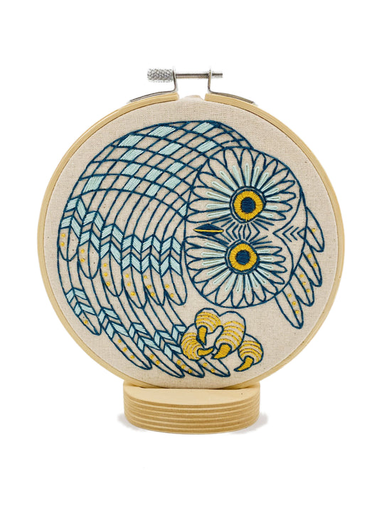 Saw Whet Owl Complete Embroidery Kit