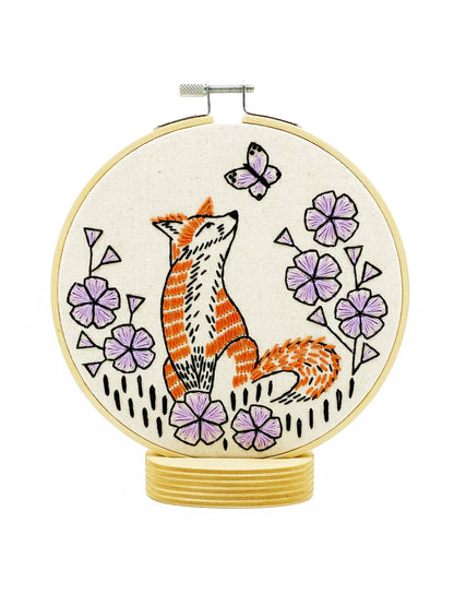 Fox in Phlox v.2 Complete Embroidery Kit