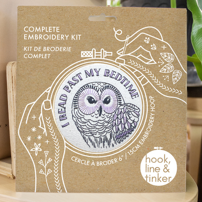 I read past my bedtime v.2 Complete Embroidery Kit