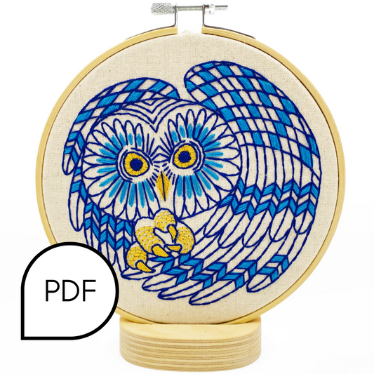 Boreal Owl Embroidery PDF Download