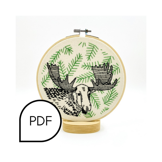 Moose on the Loose Embroidery PDF Download