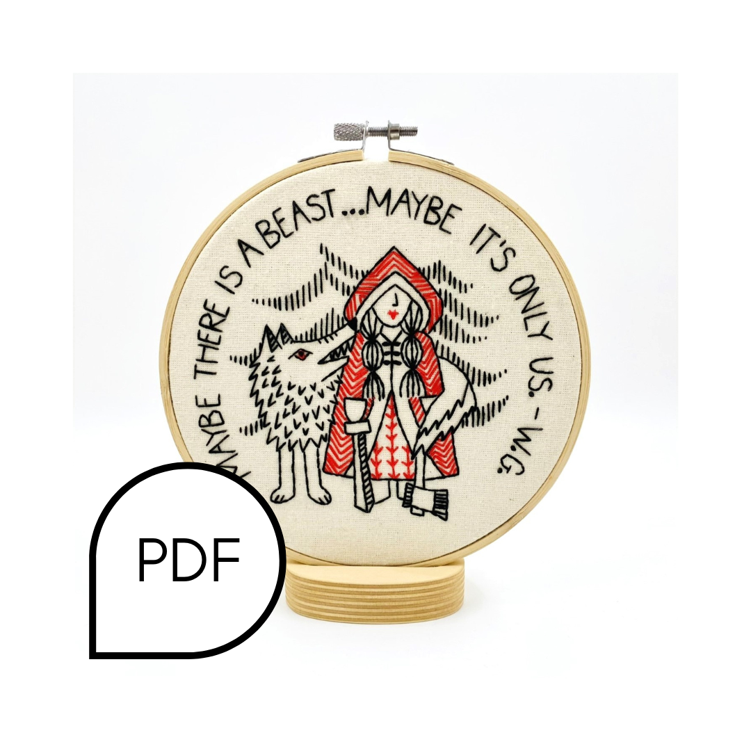 Red Riding Hood Embroidery PDF Download