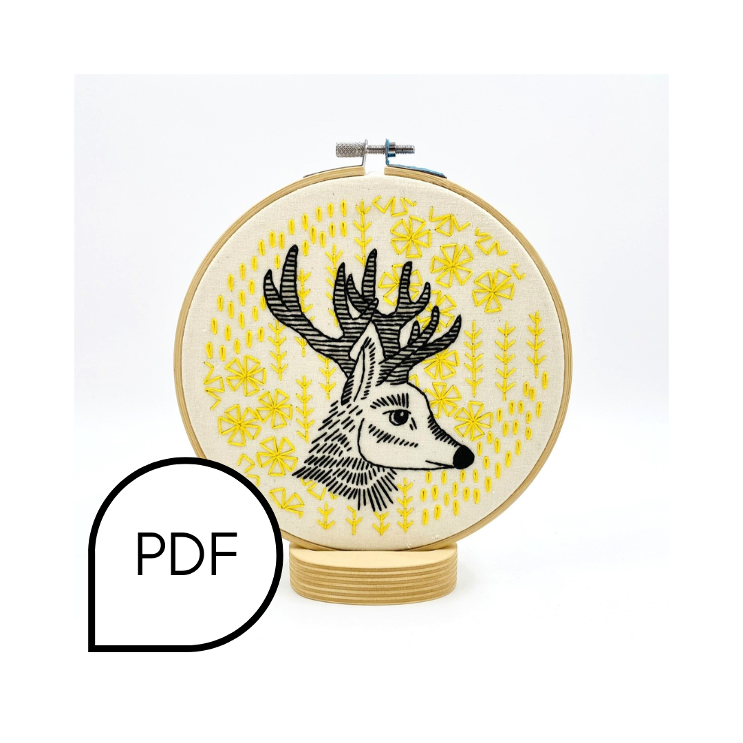 Oh Deer Me Embroidery PDF Download