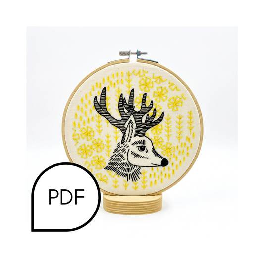 Oh Deer Me Embroidery PDF Download