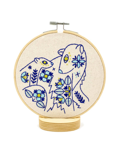 Polar Bears Complete Embroidery Kit