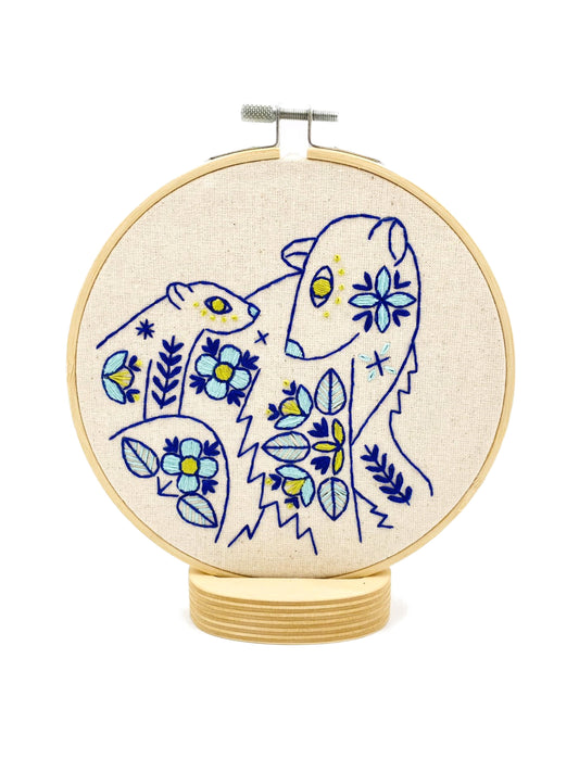 Polar Bears Complete Embroidery Kit