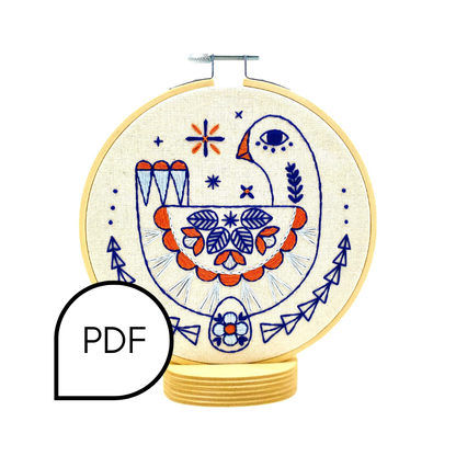 Goose Embroidery PDF Download - English and French