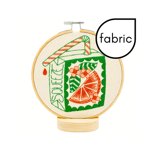 Pre-Printed Fabric: Orange Juice Box
