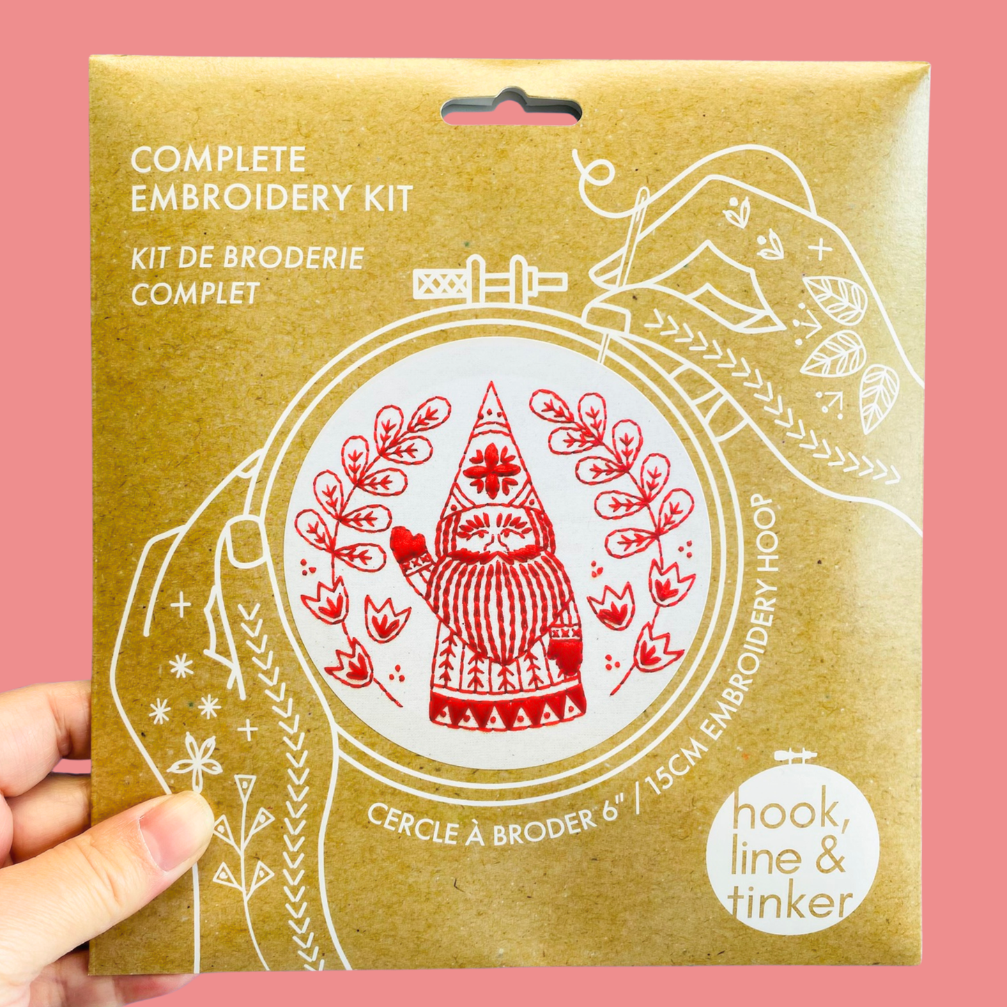 Nordic Gnome "Jul" Complete Embroidery Kit