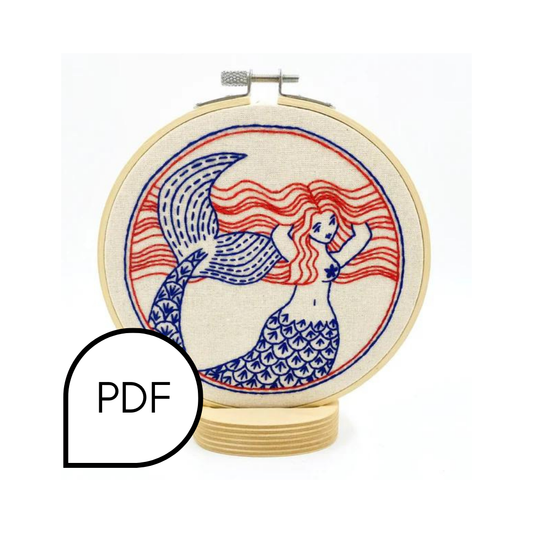 Mermaid Hair Don't Care Embroidery PDF Download