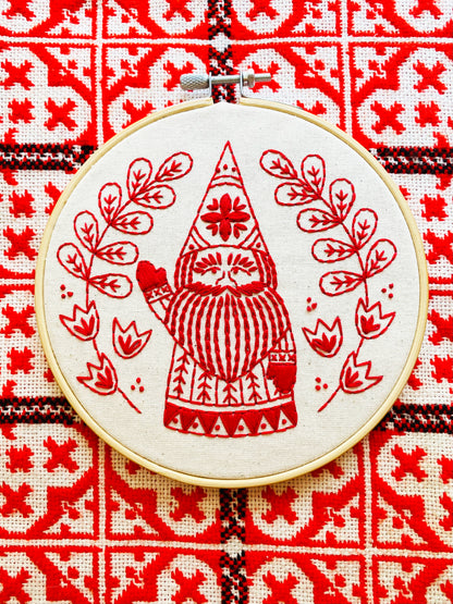 Nordic Gnome "Jul" Complete Embroidery Kit