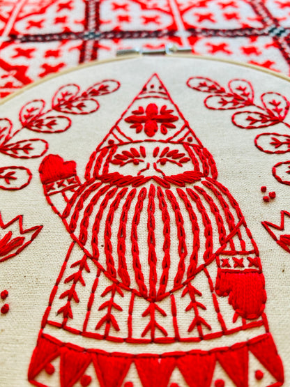 Nordic Gnome "Jul" Complete Embroidery Kit