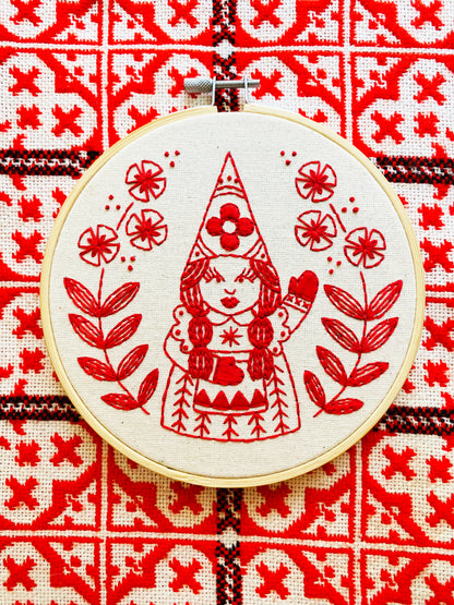 Nordic Gnome "Julia" Complete Embroidery Kit