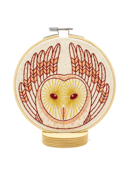 Barn Owl Complete Embroidery Kit