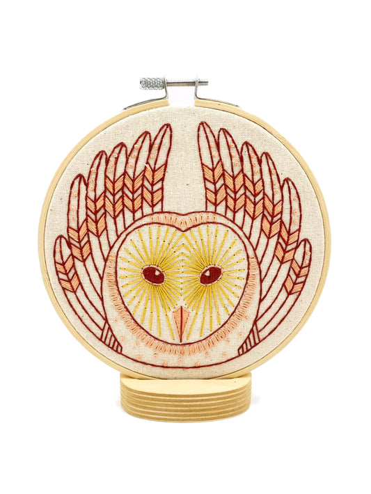 Barn Owl Complete Embroidery Kit