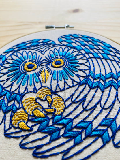 Boreal Owl Complete Embroidery Kit