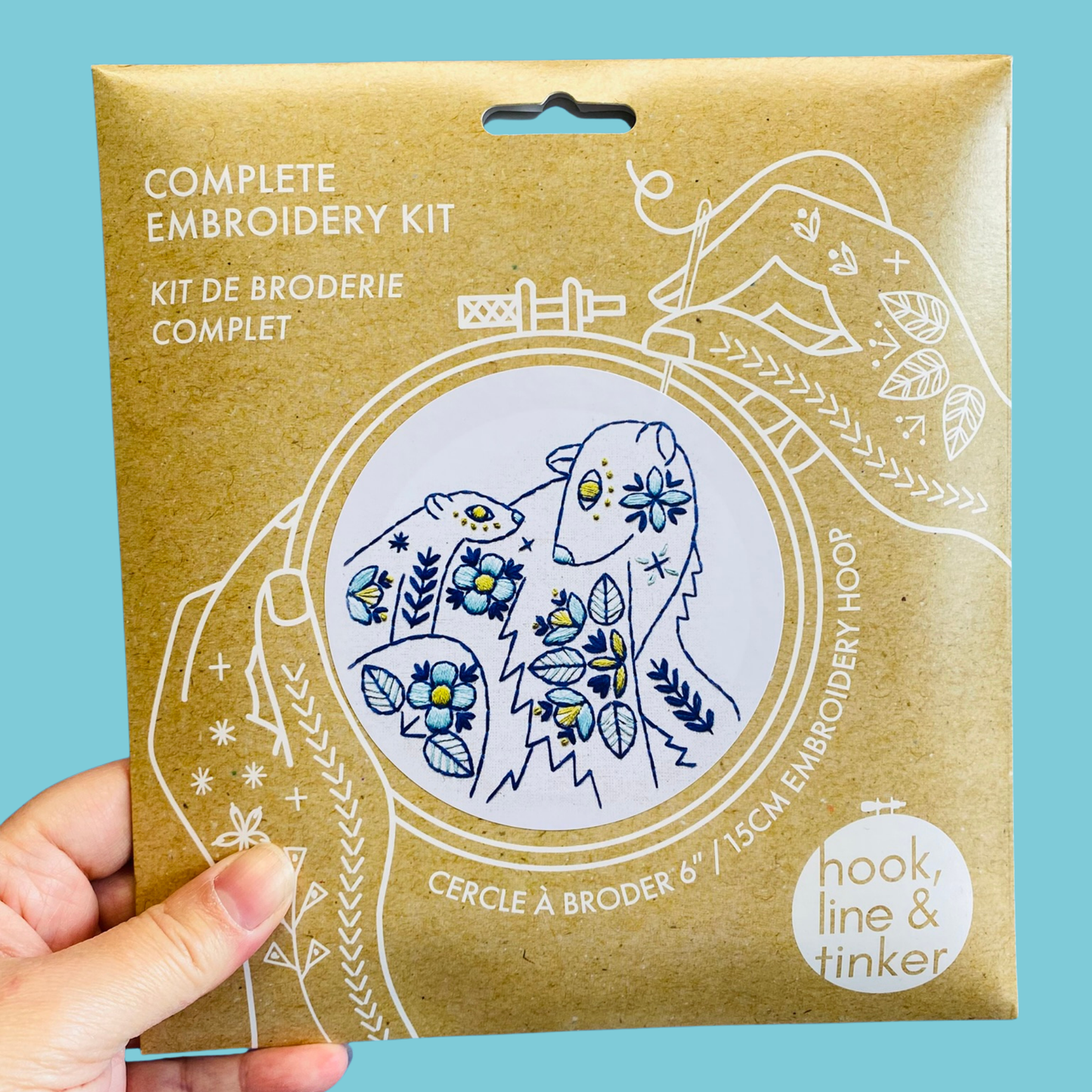 Polar Bears Complete Embroidery Kit
