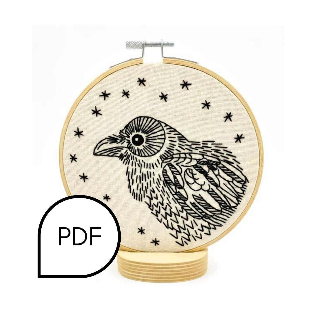 Raven - Nevermore Embroidery PDF Download