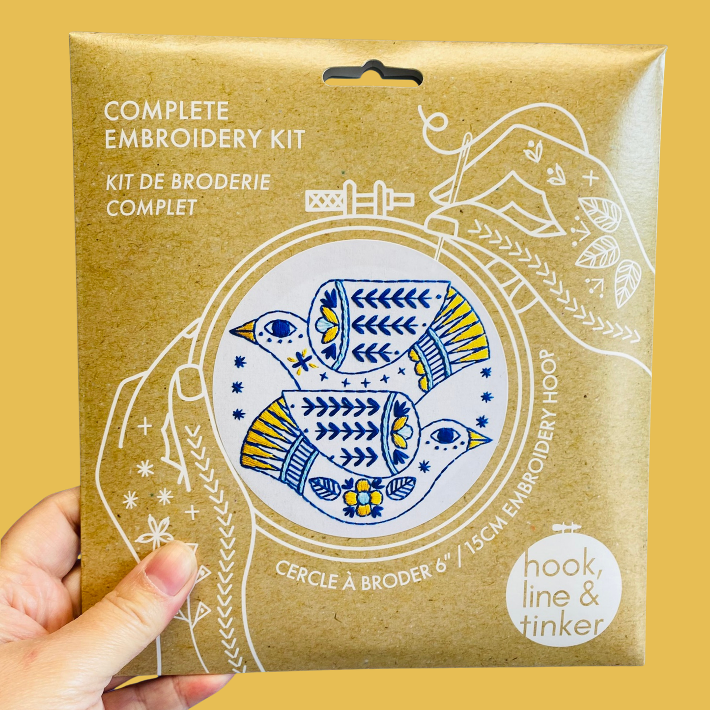 Turtle Doves Complete Embroidery Kit