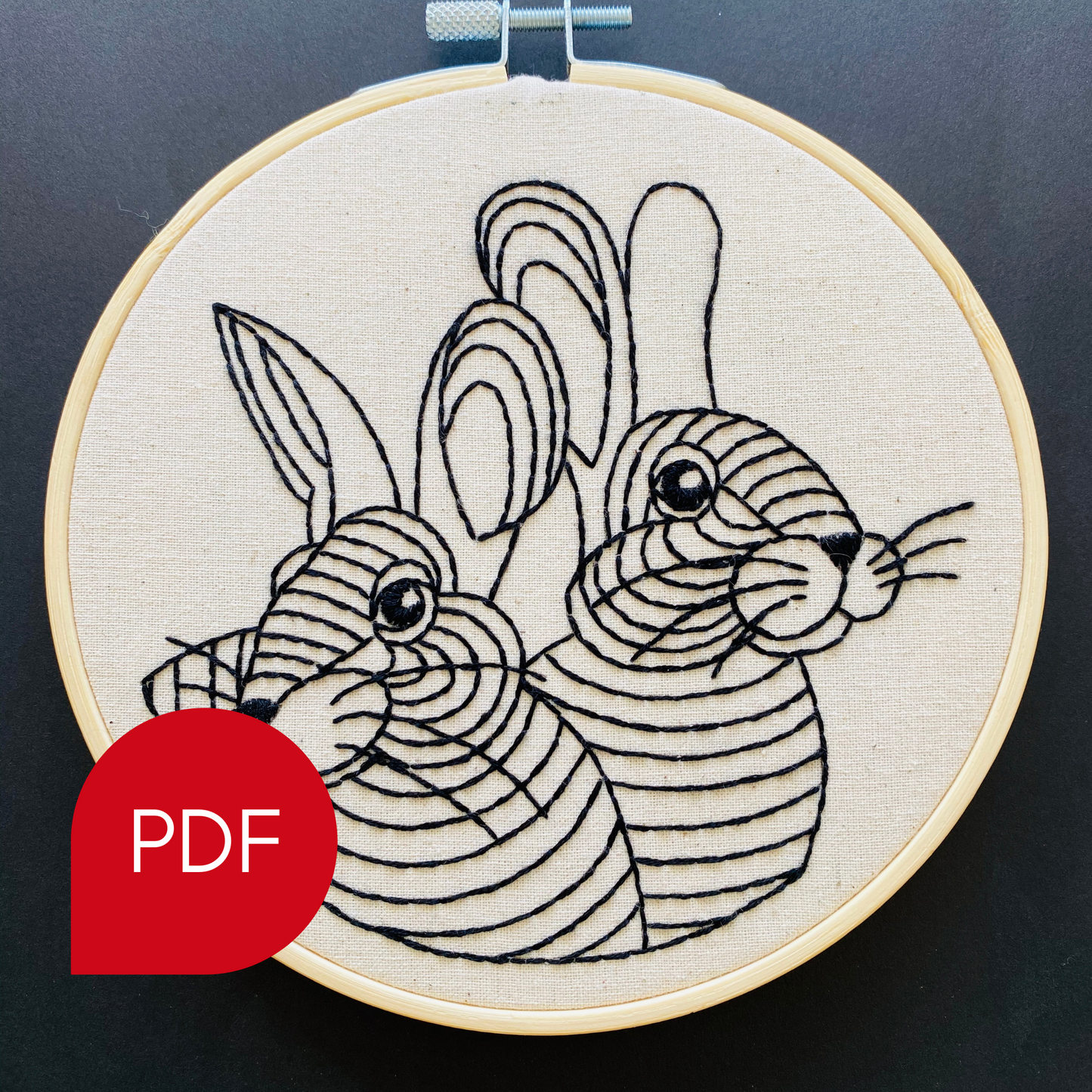 Rabbit Rabbit Embroidery PDF Download