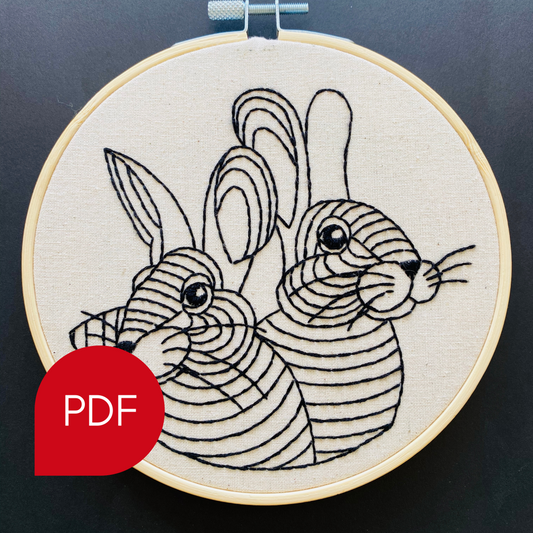 Rabbit Rabbit Embroidery PDF Download