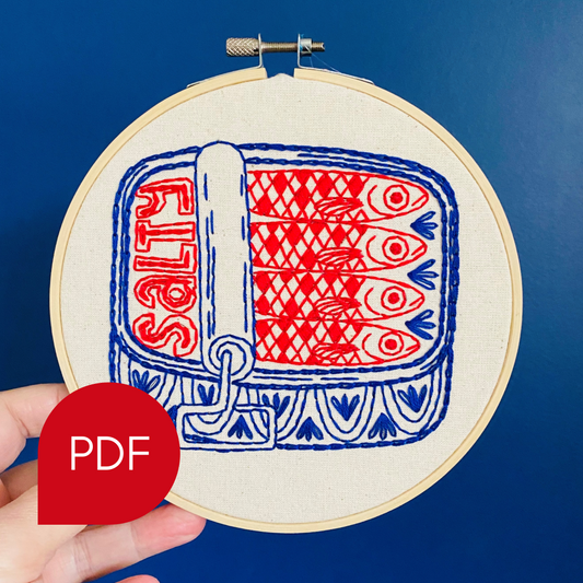 Sardines Embroidery PDF Download