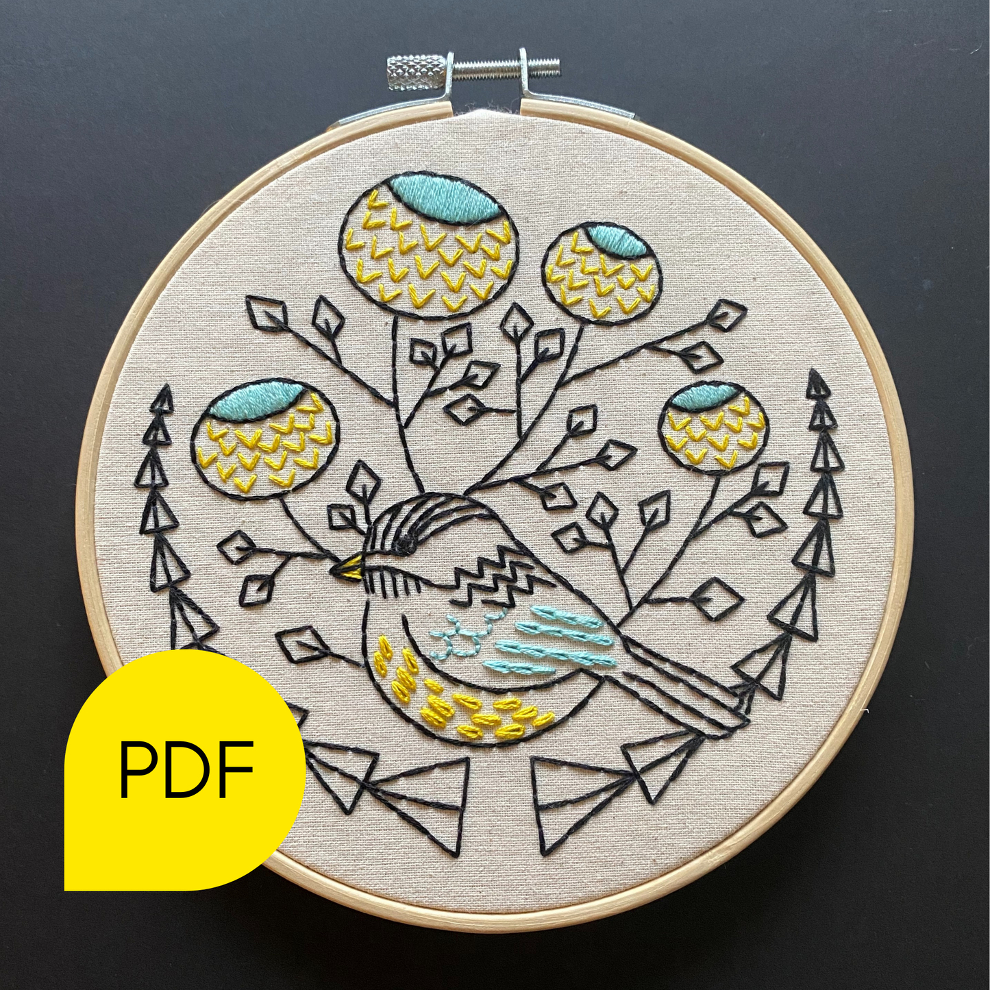 Chickadee Embroidery PDF Download