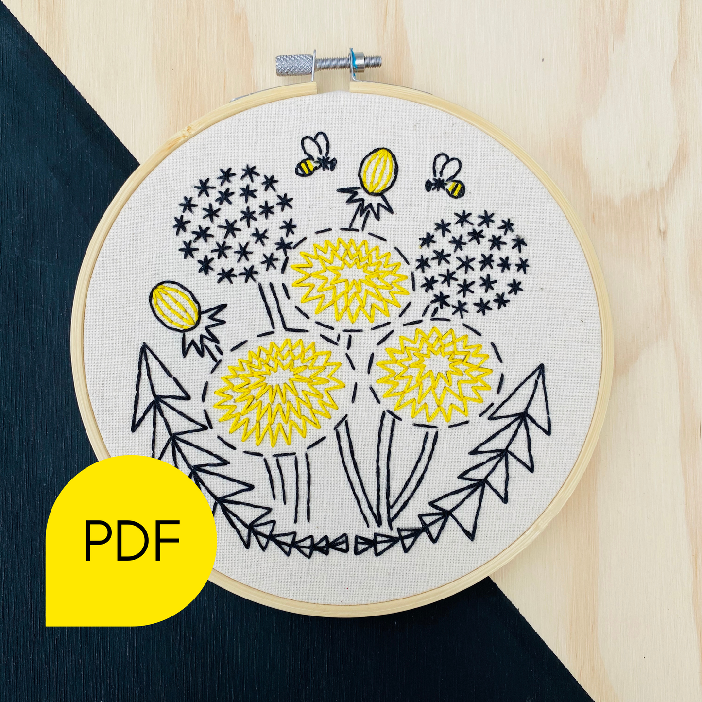 Dandelion Embroidery PDF Download