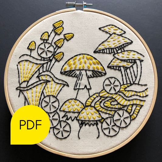Mushrooms Embroidery PDF Download