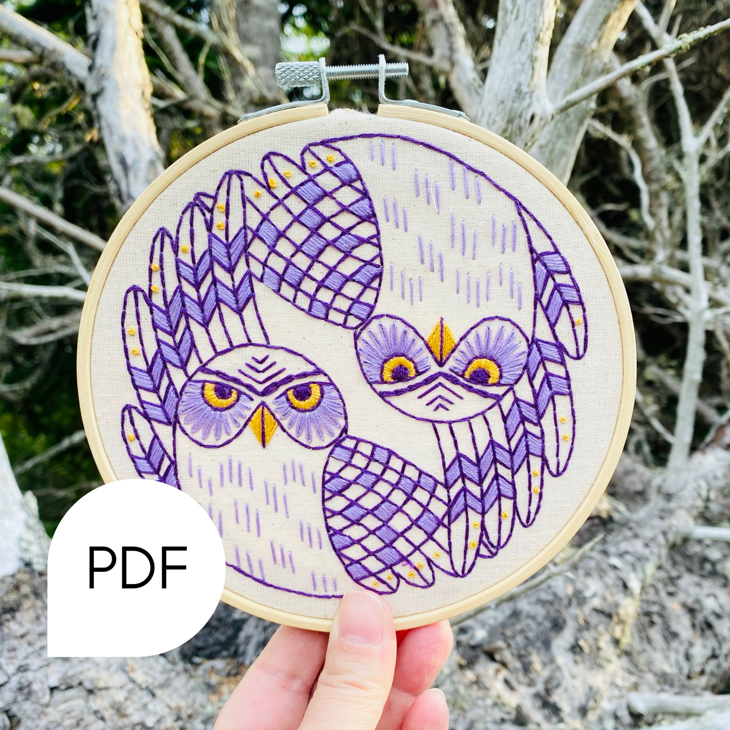Burrowing Owls Embroidery PDF Download