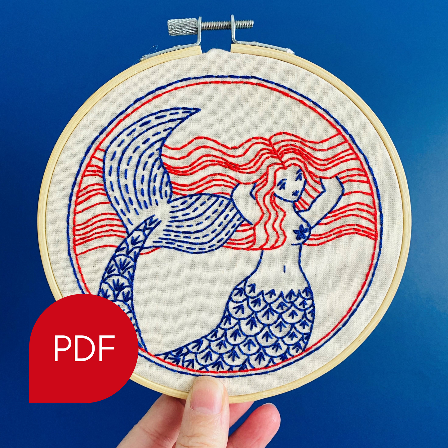 Mermaid Hair Don't Care Embroidery PDF Download