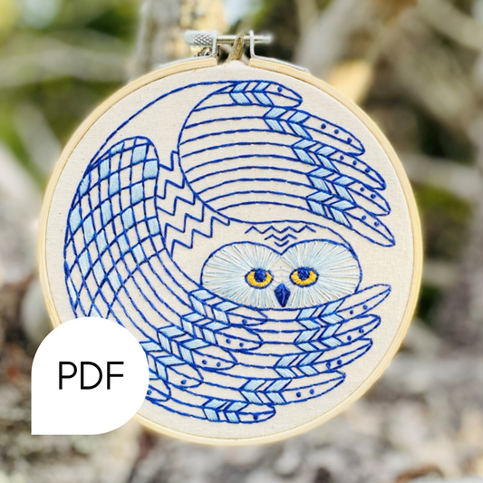 Snowy Owl Embroidery PDF Download