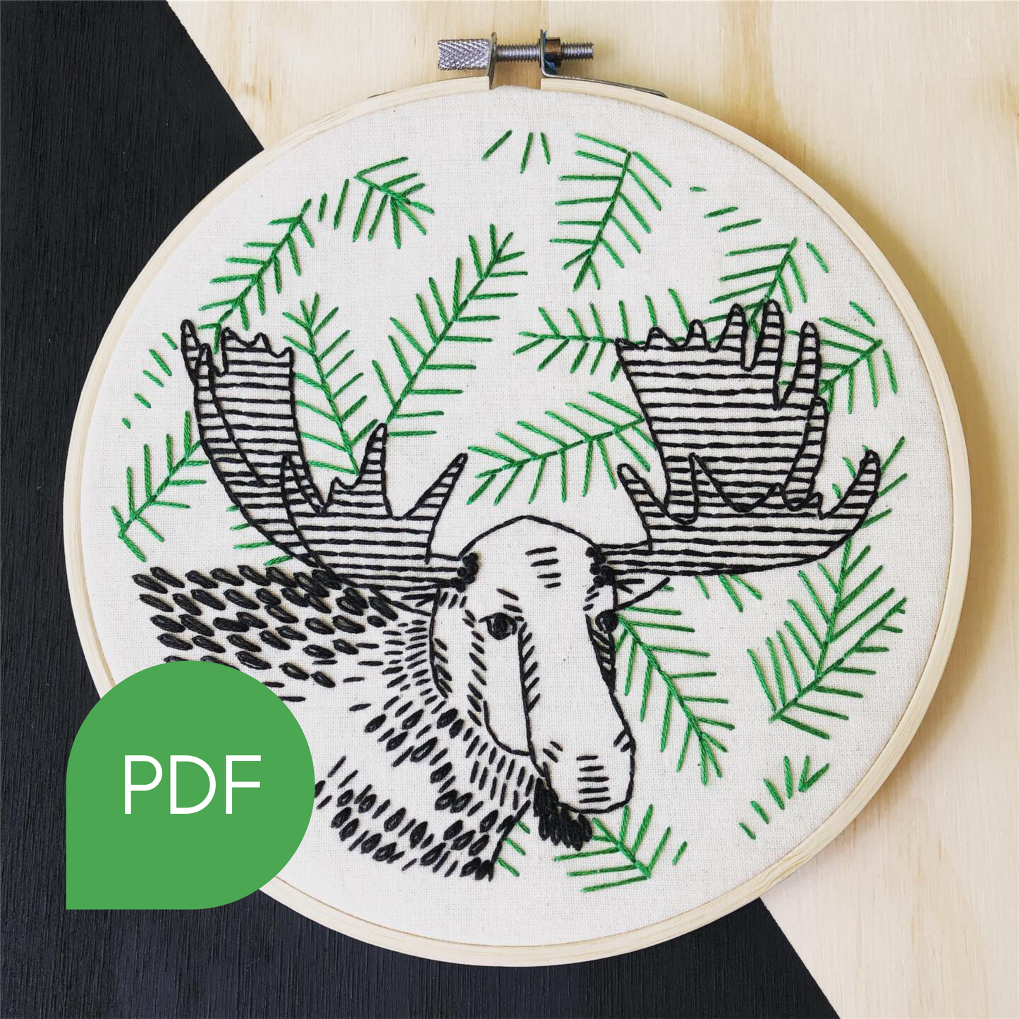 Moose on the Loose Embroidery PDF Download
