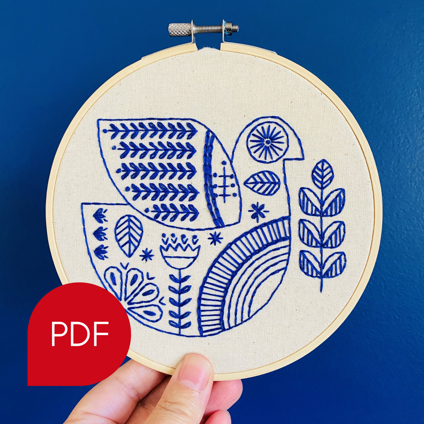 Hygge Dove Embroidery PDF Download