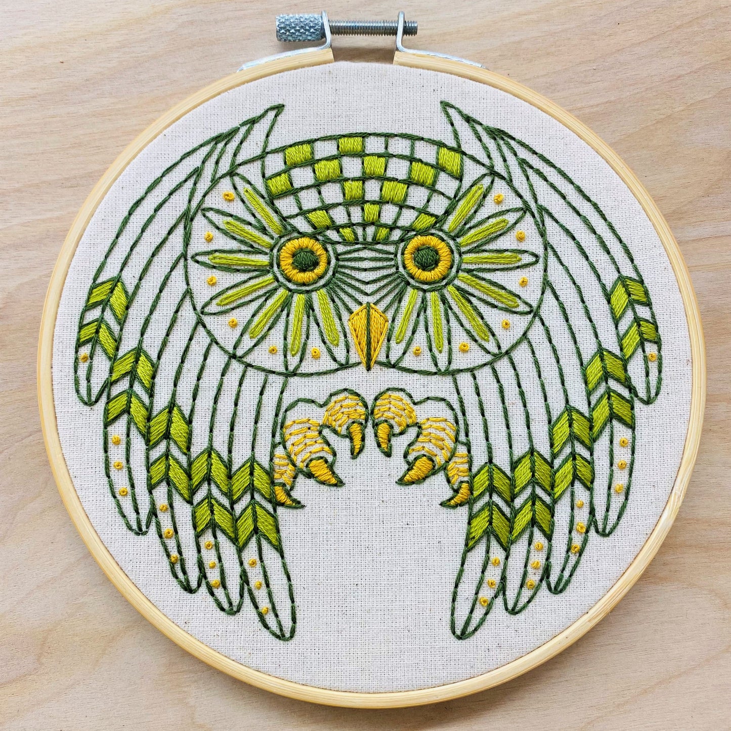 Great Horned Owl Complete Embroidery Kit