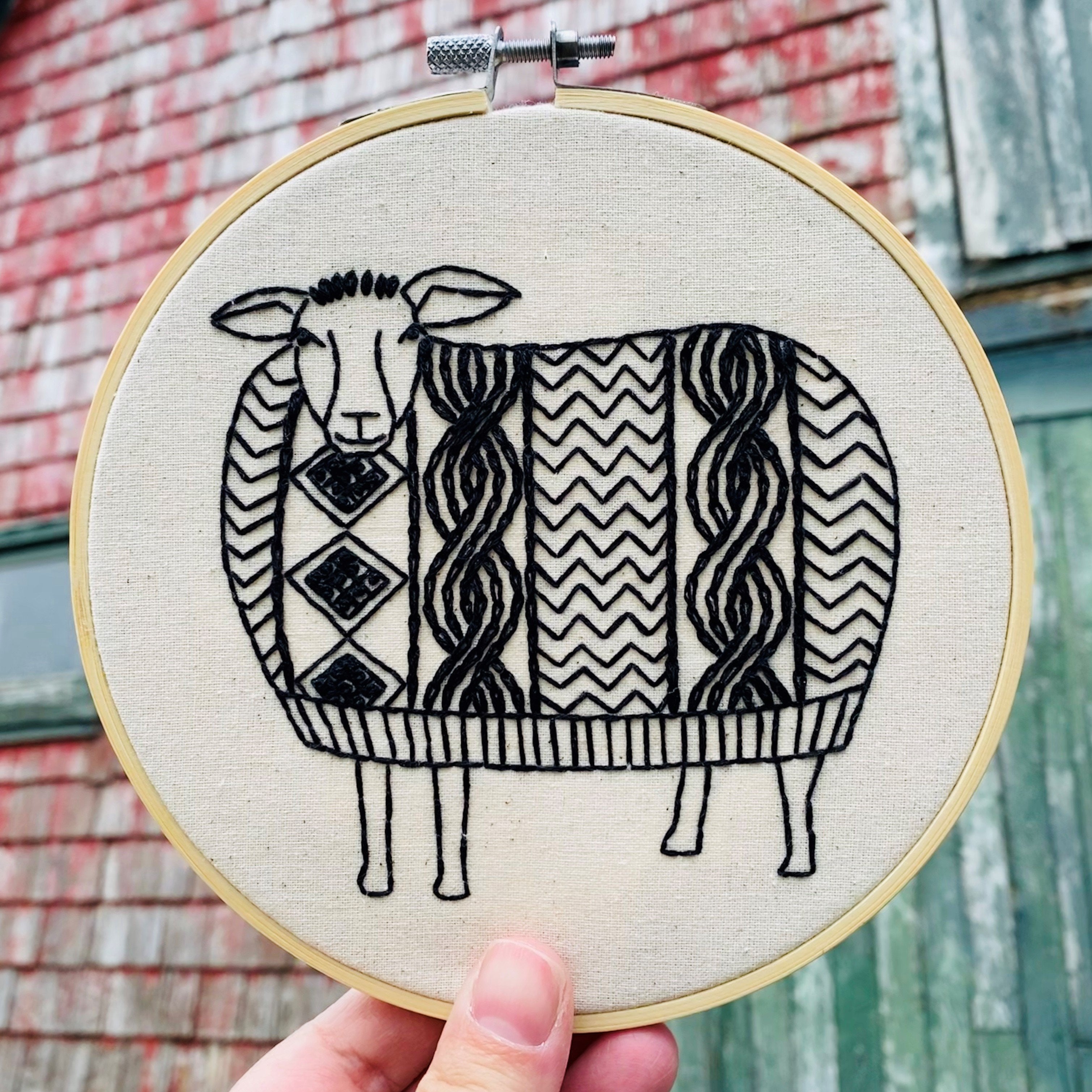 Sweater with shop sheep design